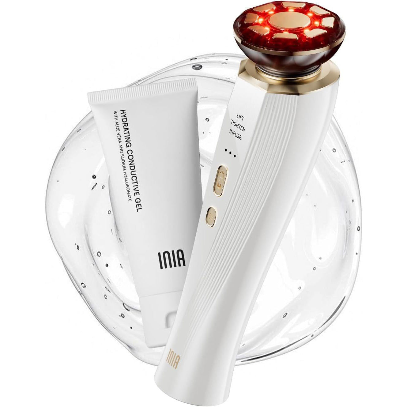 Facial Massage Device with Red Light and Microcurrent